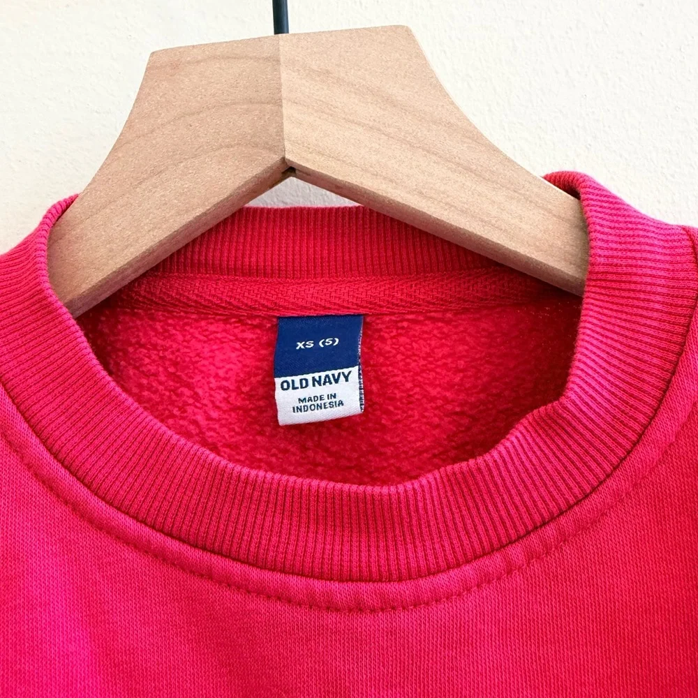 Old Navy Kids Red Strawberry Sweatshirt girls size 5/XS - Picture 4 of 4